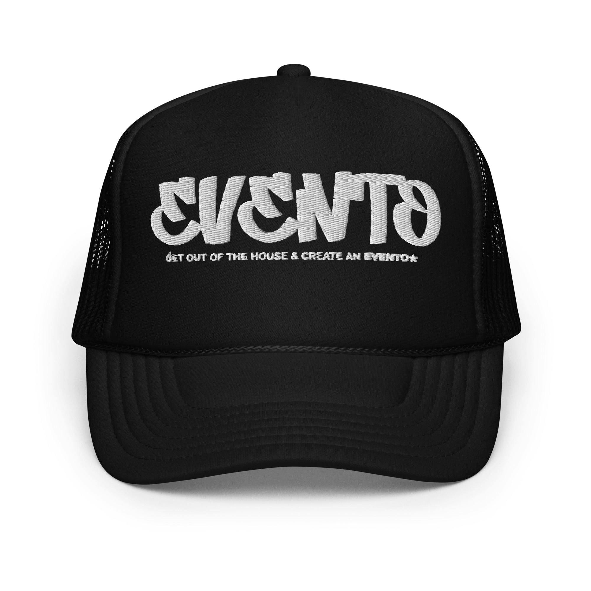 graffiti chapeau - foam-trucker-hat-black-one-size-front-66c785a3e7192